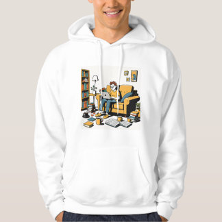 Bokälskare på soffan hoodie