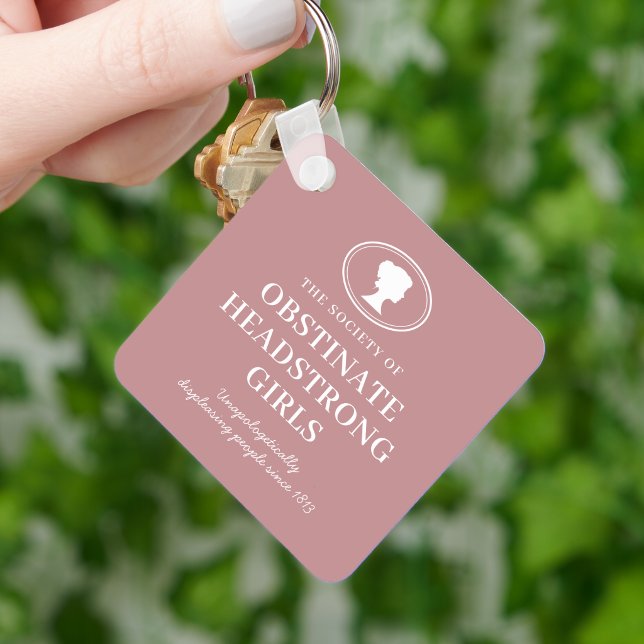 Bokälskare Roligt Litterärt Citat Rosa Nyckelring (Skapare uppladdad)