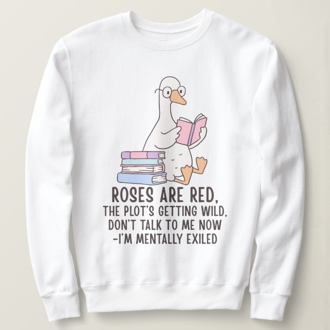 Bokälskare som läser Gås T Shirt (Design framsida)