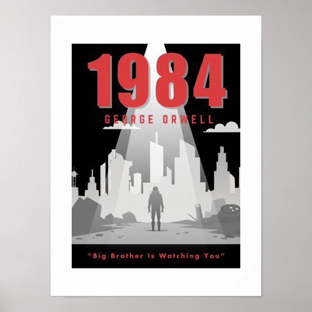 Bokälskare Storebror ser dig 1984 Inspirerad  Poster (Framsidan)