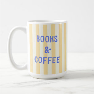 Bokälskare Trendig Pastell Bokstavsläsning Present Kaffemugg
