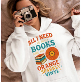 Bokälskare Tröja, allt jag behöver är mina böcker Hoodie