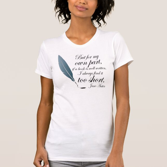 Bokälskarecitationstecken Jane Austen T Shirt (Framsida)