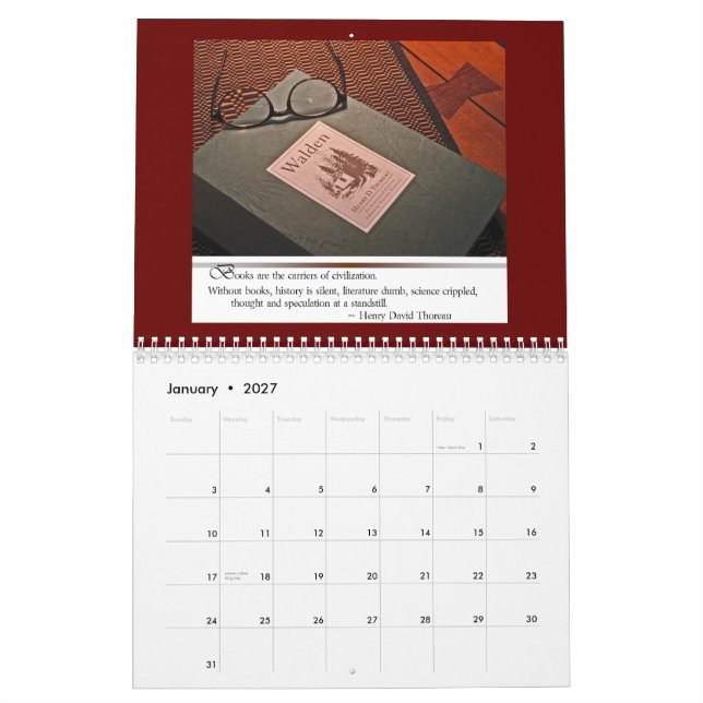 Bokälskarekalender Kalender (Jan 2027)