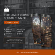Bokälskares bibliotek Termisk Tumbler