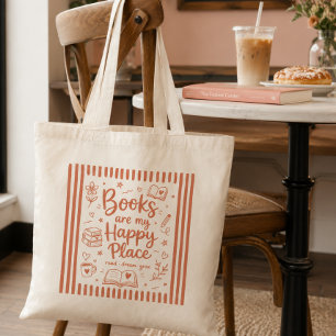 Bokälskares lyckliga ställe Läsare Totebag Tygkasse
