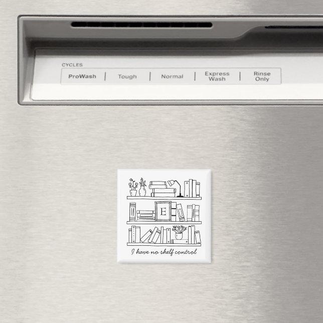 Bokälskares monogramcitat  magnet (In Situ (Dishwasher))