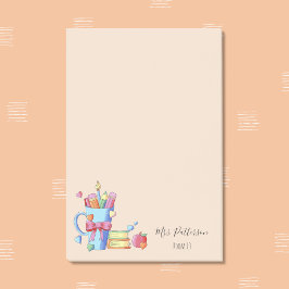 Bokar Apple and Hearts Teacher Notes Post-it Block