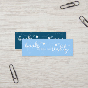 Bokar är bättre än Reality Bookmark Mini Visitkort