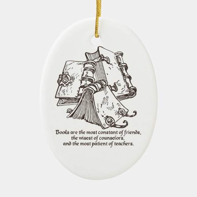 Bokar är den konstant prydnaden julgransprydnad keramik (Framsidan)