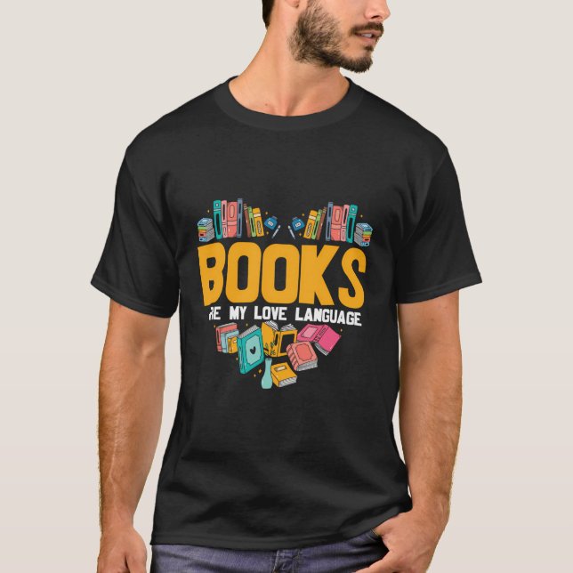 Bokar är min bokmask för språkläsning i Kärlek T Shirt (Framsida)