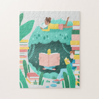 Bokar är min Ställe Lycklig Pussel