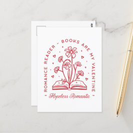 Bokar är min värnlösa romantiska bok vykort