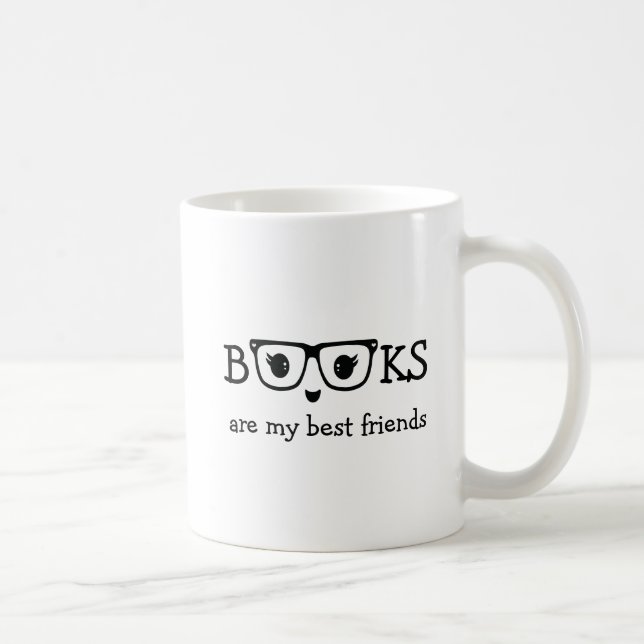 Bokar är mina bästa vänner kaffemugg (Höger)