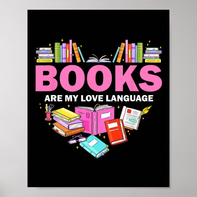 Bokar är mitt Kärlek-språk som läser Älskare-bibli Poster (Framsidan)
