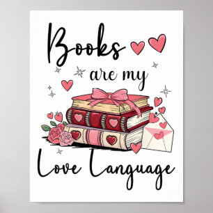 Bokar är mitt Kärlek-språk som läser Älskare-bibli Poster