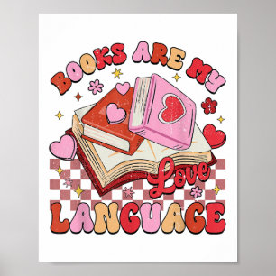 Bokar är mitt Kärlek-språk som läser Älskare-bibli Poster