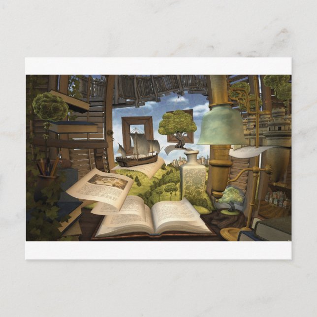 Bokar är vetskap! vykort (Framsida)