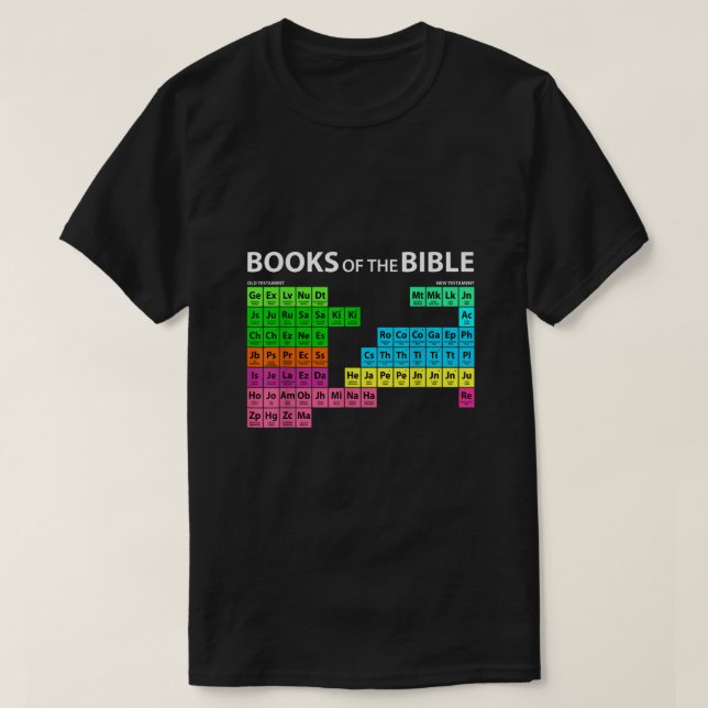 Bokar av den periodiska halvpastor för Bord i bibe T Shirt (Design framsida)