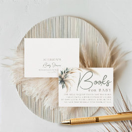 Bokar Baby Shower Boho Pampas Greenery Neutralt Tilläggskort