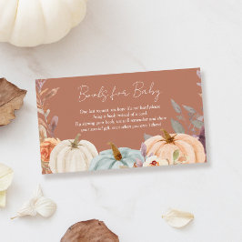 Bokar-begäran: Fall Little Pumpkin Baby Shower Tilläggskort