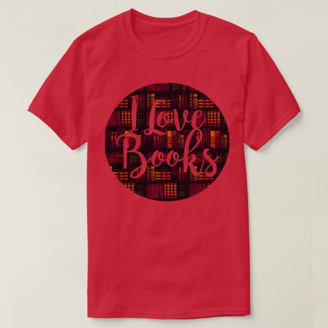 Bokar - Bibliotek - Bokar - Bookworm - Reading - B T Shirt (Design framsida)