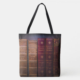 Bokar bibliotek övertrycks-över-Skriv ut, stor Tygkasse
