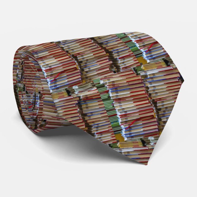 Bokar Bibliotek skollärare Necktie Slips (Rullad)