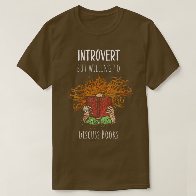 Bokar Bok Klubb Introvert Bookworm Bookworm T Shirt (Design framsida)