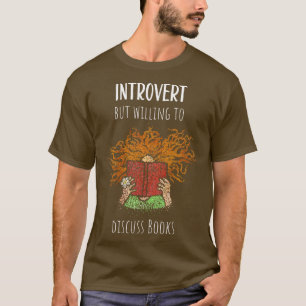 Bokar Bok Klubb Introvert Bookworm Bookworm T Shirt