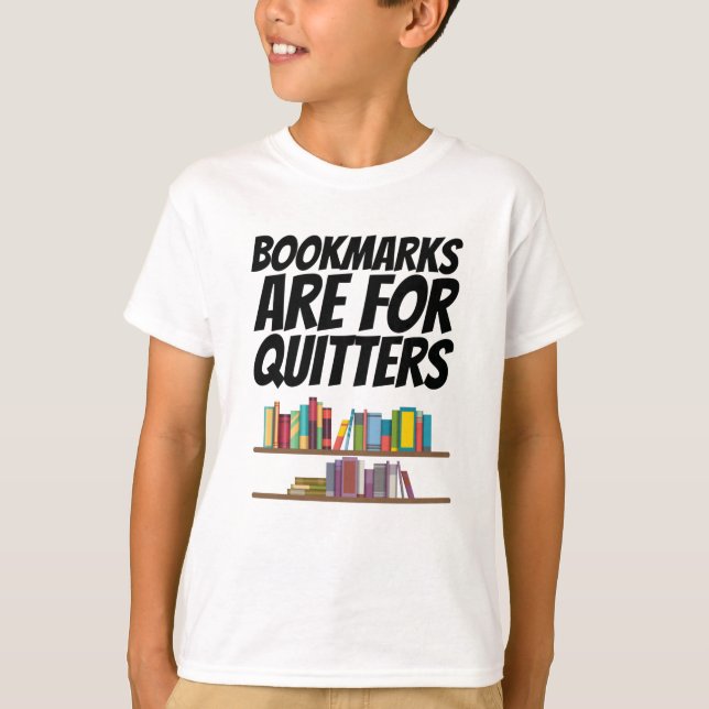 Bokar - Bokmärken är till kvittrar T Shirt (Framsida)
