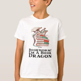 Bokar - Bookmask? Jag är en Bok Dragon T Shirt
