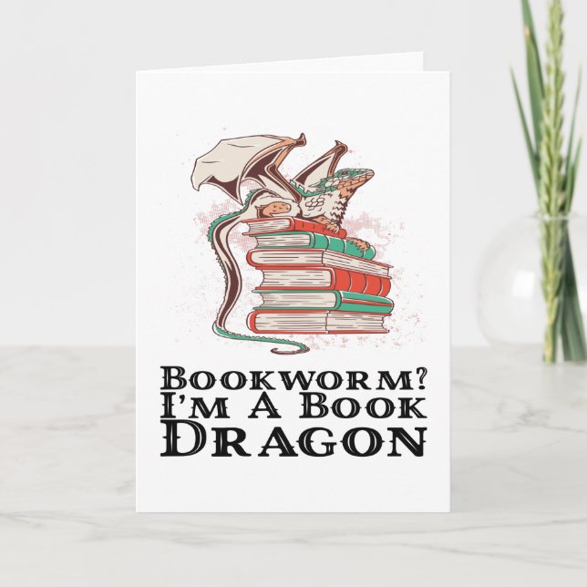 Bokar - Bookworm? Jag heter A Bok Dragon Kort (Framsida)