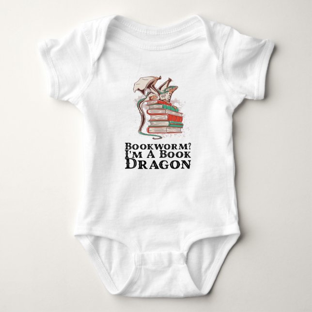 Bokar - Bookworm? Jag heter A Bok Dragon T Shirt (Framsida)