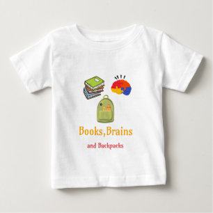 Bokar Brains and Backpackacks School, som börjar T Shirt
