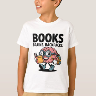 Bokar Brains Backpacks Funny Kawaii School Brain T Shirt