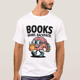 Bokar Brains Backpacks Funny Kawaii School Brain T Shirt