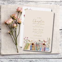 Bokar & Brunch A New Chapter Baby Shower Inbjudningar