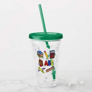 Bokar Calculator Kritor Lärare Take Away Mugg