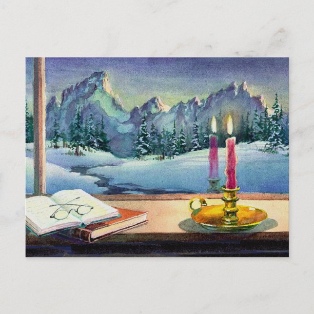 BOKAR & CANDLE by SHARON SHARPE Vykort (Framsida)