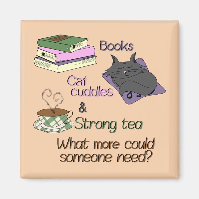 Bokar, Cat cuddles och Tea Magnet (Framsidan)