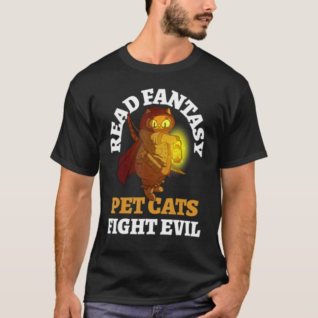 Bokar Cats Evil Bookish Bookworm Fantasy Bibliophi T Shirt (Framsida)