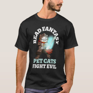 Bokar Cats Evil Knight Bookish Fantasy Cat Biblio T Shirt