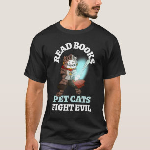Bokar Cats Evil Knight Bookish Reading Bibliophile T Shirt