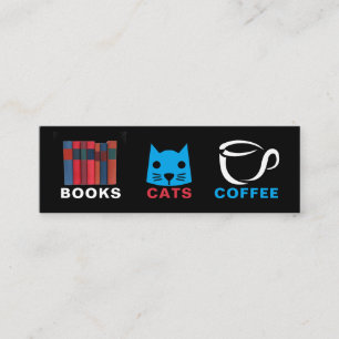 Bokar Cats-kaffebokmärke Mini Visitkort