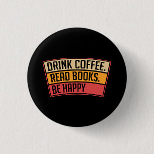 Bokar - Dryckekaffe Read Bokar, Bok Älskare Gift Knapp