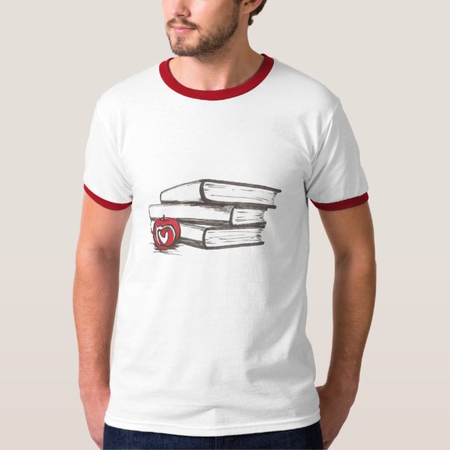 Bokar + En Apple | anpassade T-shirt (Framsida)