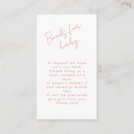 Bokar for Baby Baby Chic Rosa Seashell Baby Shower Tilläggskort