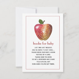 Bokar för Baby Baby Shower Bok Request Apple Inbjudningar