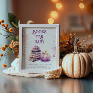 Bokar för Baby Baby Shower Little Pumpkin Fall Poster